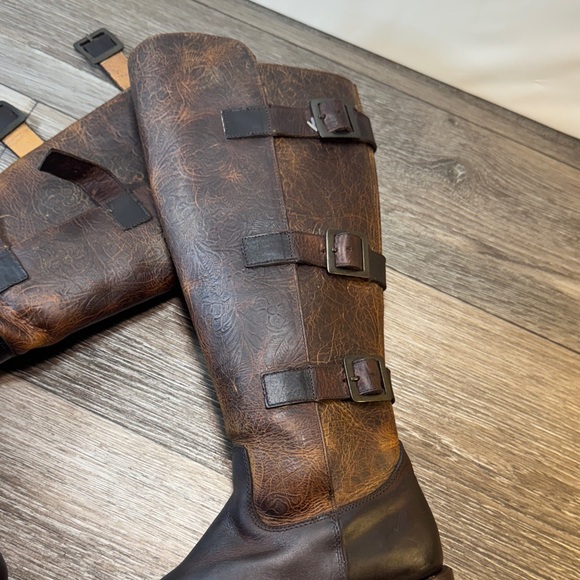 JB Dillon Brown Leather Knee-High Boots woman’s size 7.5 - Picture 14 of 15